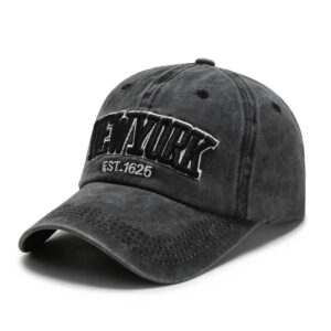 Vintage Baseball Cap 100% Cotton Washed Denim Trucker Cap Embroidery New York Hat